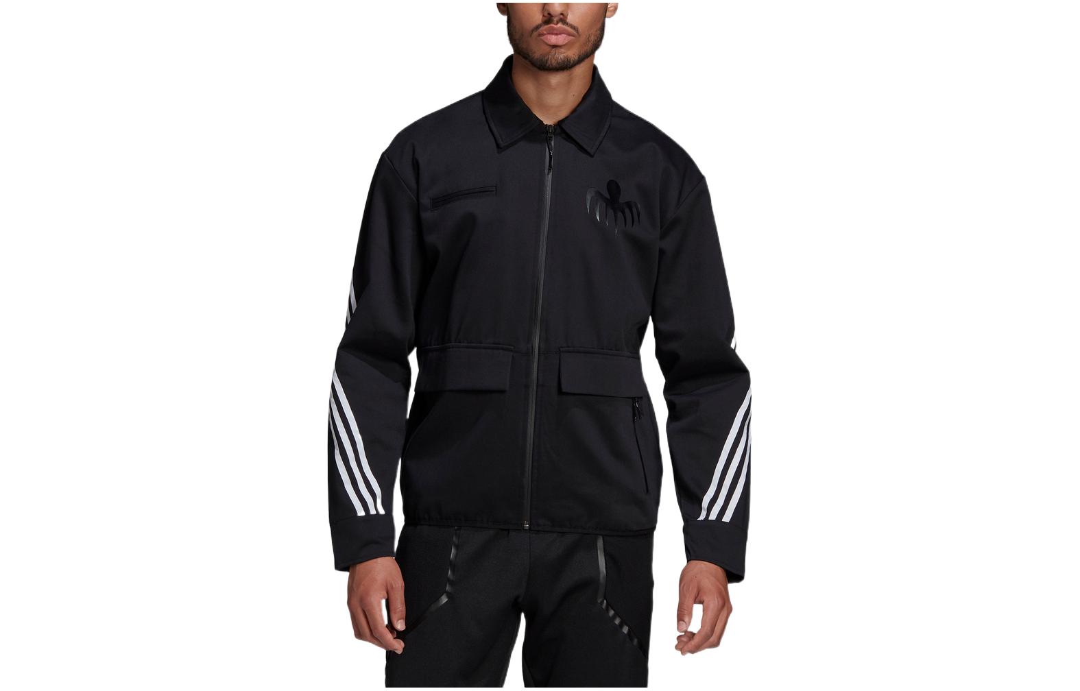 Adidas Jackets Men s Black Lapel Moderate Other GN6807 XL