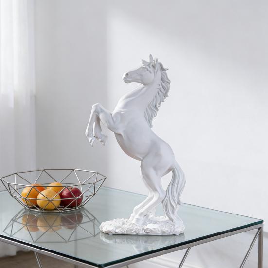 Simulated Horse Figurine Bring Good Luck Wealth Horse Resin Statue Fengshui Decoration Home Office Desktop Ornament Year of Horse Gift