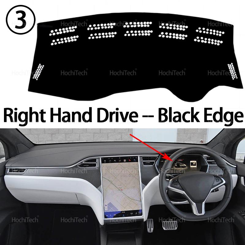Dashboard Cover Protective Pad Dash Board Sunshade Carpet Anti-UV Dashmat for Tesla Model X 2016 2017 2018