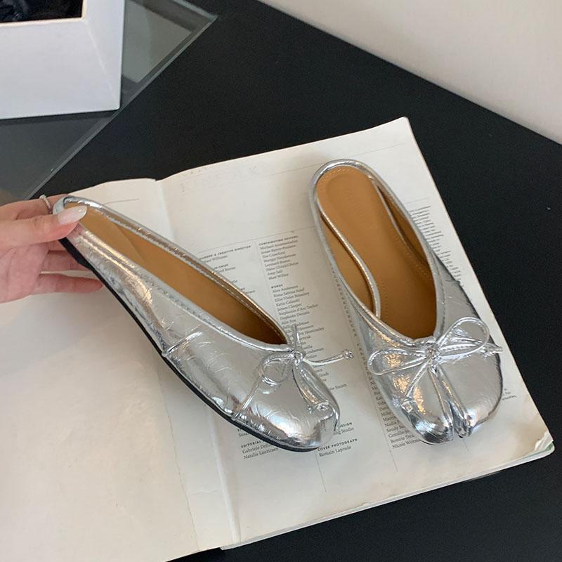 Fashion Fashion Butterfly-Knot Ladies Flats Slippers Shoes Female Shallow Footwear Strange Toe Women Flats Slippers Mules Shoes