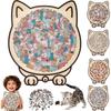 135 Piece Cat Puzzle Cat Shaped Wooden Jigsaw Puzzle,Wooden Jigsaw Puzzles, Animal Shape Wood Puzzle For Cats Lovers Home Decor