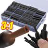 3:Kit Tub Termocontractabil 1:1 Negru cu Adeziv Tub Termocontractabil pentru Fire Conector Industrial pentru Fire Mâneci Cablu Protector