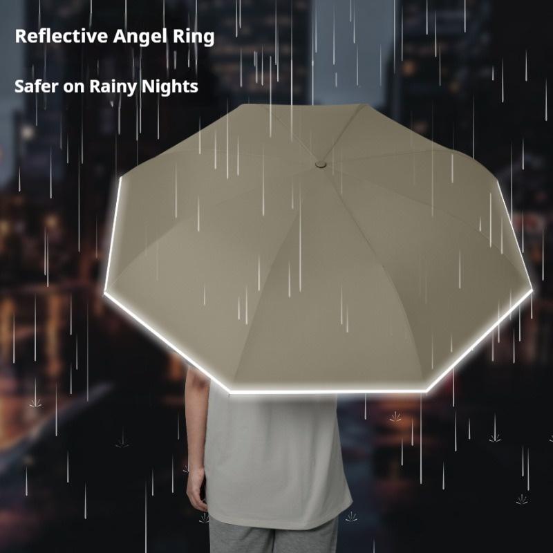 Large-Size C-Type Vehicle Mounted Automatic Umbrella Wind Resistant Double-Layer Color Matching Reverse Long Handle for Rainstor