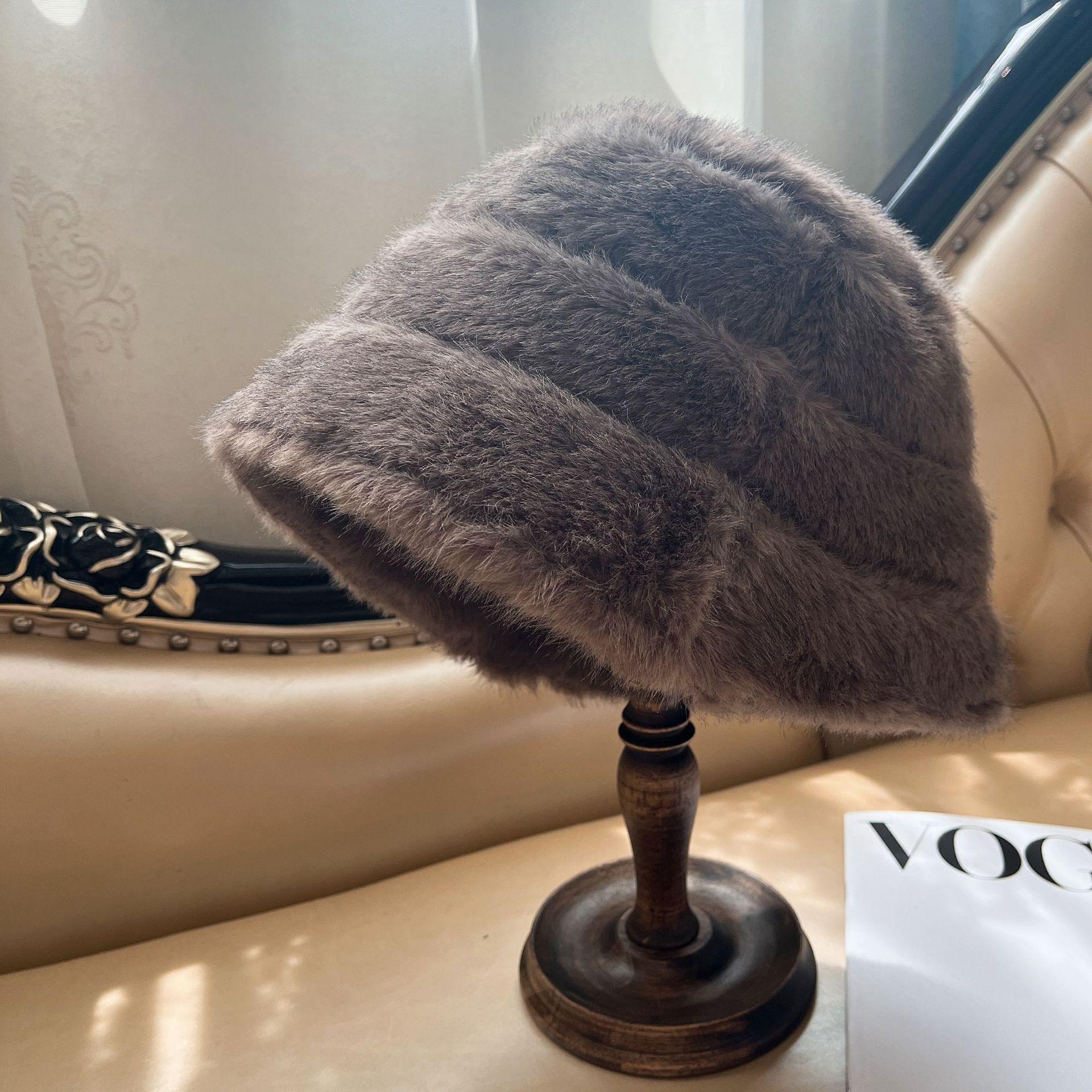 

Зимняя панама, пушистая шапка из искусственного меха, дышащая и удобная, утепленная зимняя шапка, теплая, легкая флисовая шапка для рыбалки для женщин и мужчин one size темно-коричневого