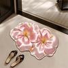 3D Visual Flower Floor Mat, Household Diatomite Bathroom Floor Mat, Entrance Door Mat, Bathroom Water-absorbing Foot Mat