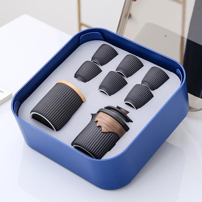 Creative Guochao Souvenir Ceramic Portable Travel Tea Set Business Company High-end Gifts