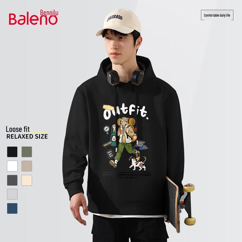 Baleno Men s JPB Camping Boy Print Oversized Hoodie 4XL