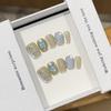 Ocean Wind Small Fish Bubble Cat Eye Shell Summer Short Hand-worn Nail Handmade Manicure Fake Nail
