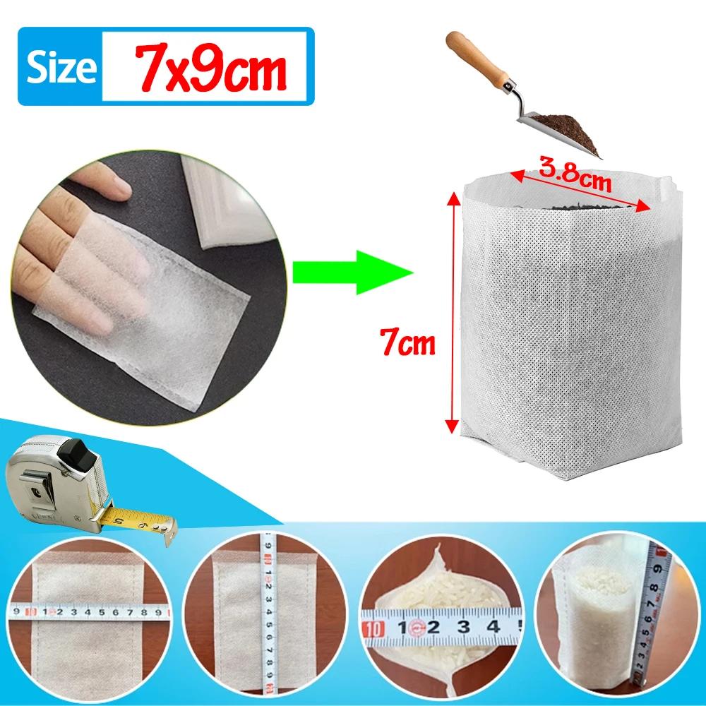 

100Pcs/Set Non-woven Seedling Pots Biodegradable Eco-Friendly Fabric Seeds To Sow Nursery Plant Grow Bags For Home Garden Tools