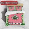 3pcs Duvet Cover Set (1*Duvet Cover + 2*Pillowcase, Without Core), Custom Name Alpha Kappa Alpha Pattern Bedding Set, Home Bedroom Decor Gift
