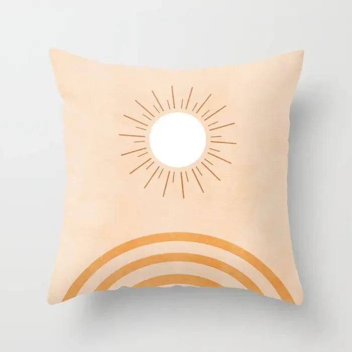 Decorazione Casa Federa Copricuscino per Divano Nordico Soggiorno Astratto Cuore Rosa