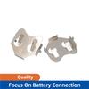 ABBP-Pounding CR2032 Coin Cell Retainer, Battery Holder In Nickel-Plated Phosphor Bronze