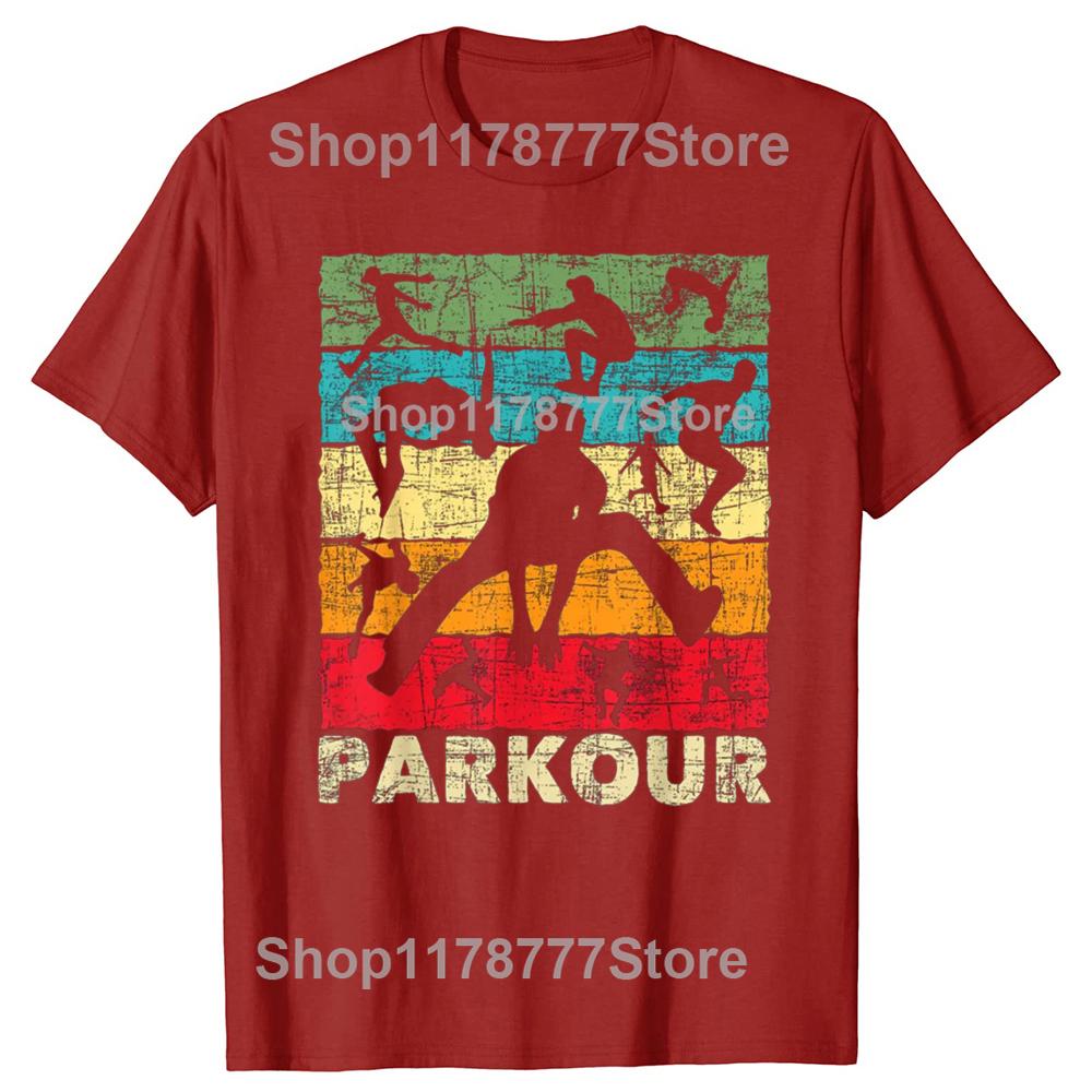 Parkour Lover Freerunner Freerunning Jumping T Shirts Cotton Birthday Gifts Mens Clothing Fashion Casual Loose Oversized T Shirt S