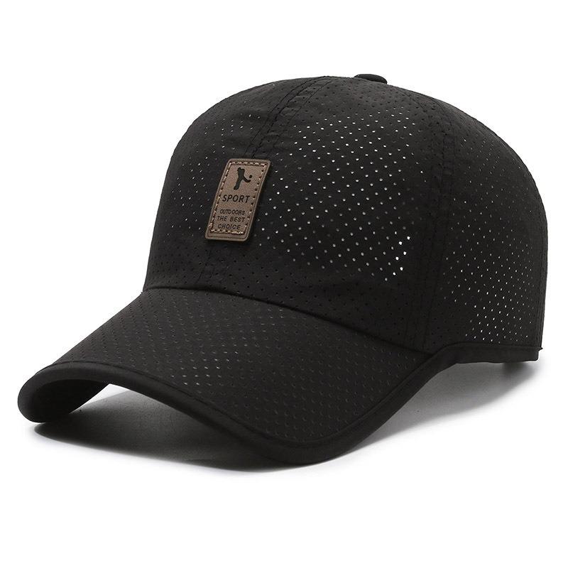 New Quick-Drying Men Mesh Baseball Caps Spring Summer Male Breathable Snapback Hats Black Sport Dad Fishing Hats Cap For Men Adjustable