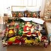Merry Chrismas Bedding Set Boys Girls Twin Queen Size Duvet Cover Pillowcase Bed Kids Adult Fashion Home Textileextile