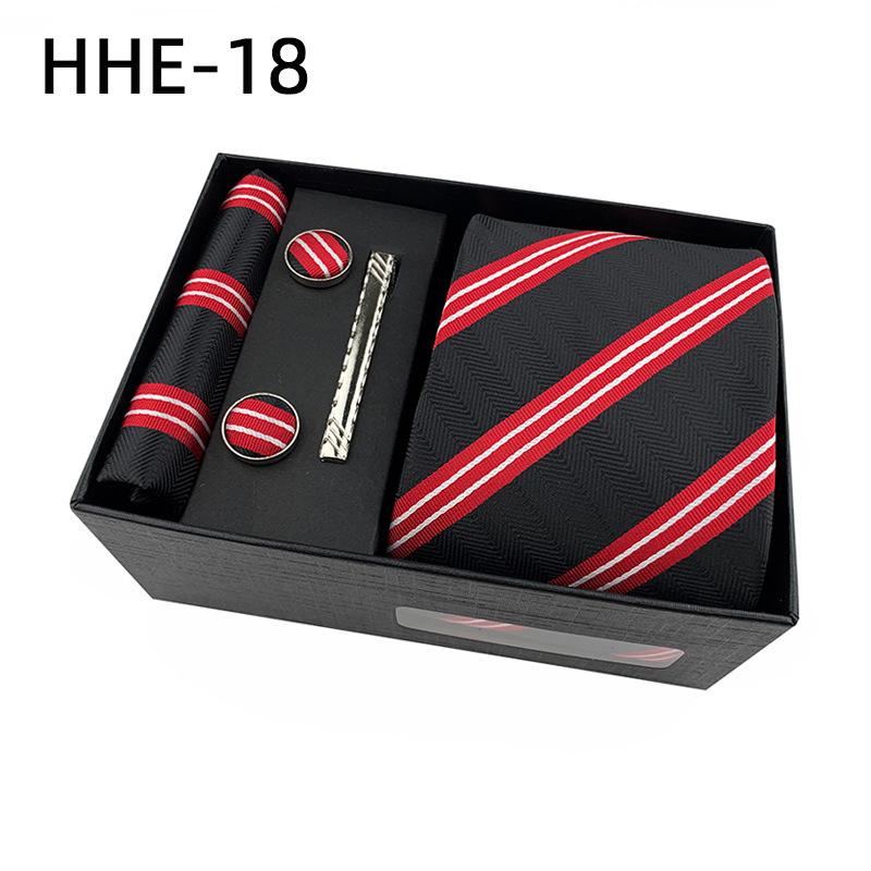 Cravatta da uomo Paisley Set regalo cravatta con gemelli e fermacravatta Cravatta business casual Nera Confezione regalo