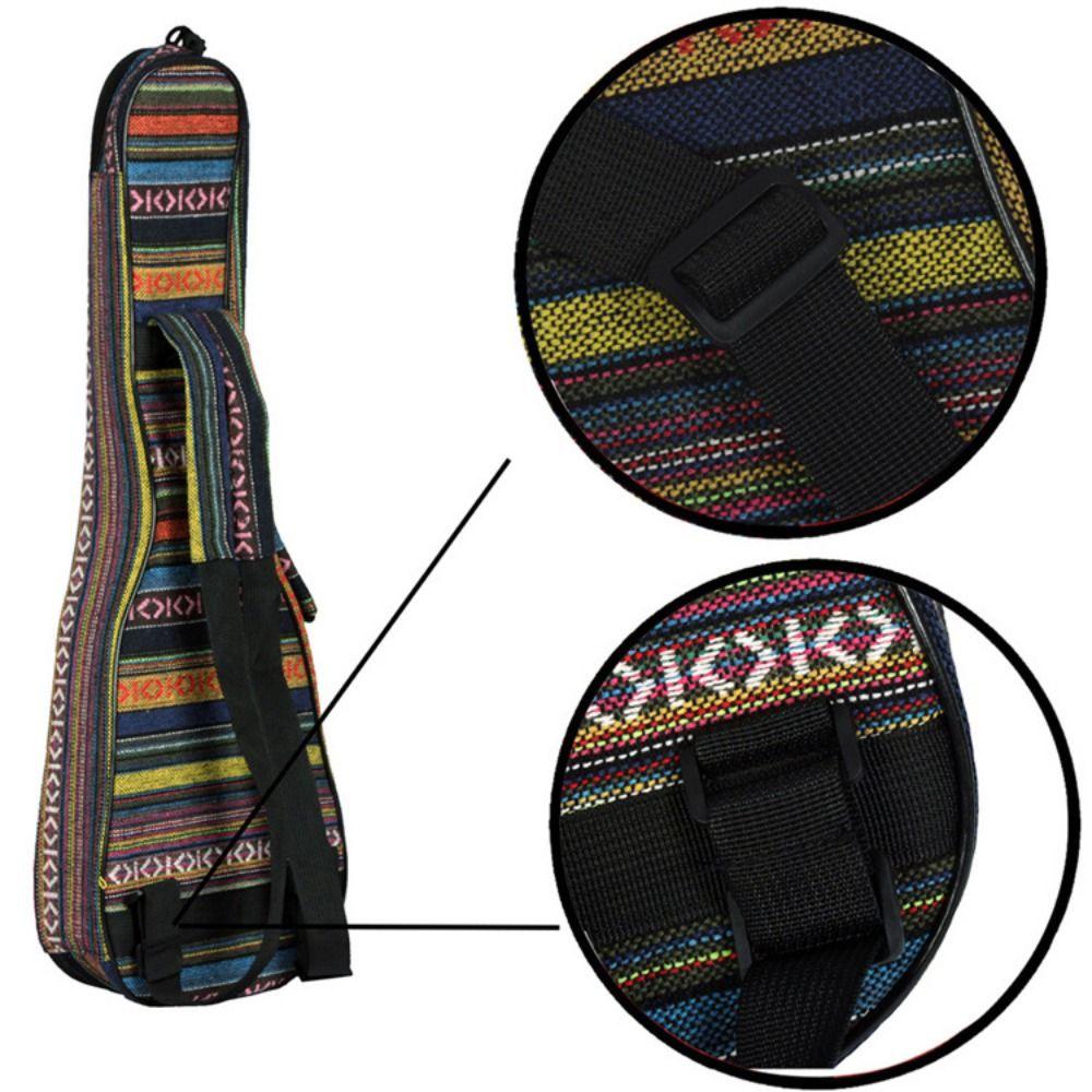 Bohemian Ukulele Backpack 21/23/26 Inch Mini Guitar Bag Stripe Ukulele Case  Concert