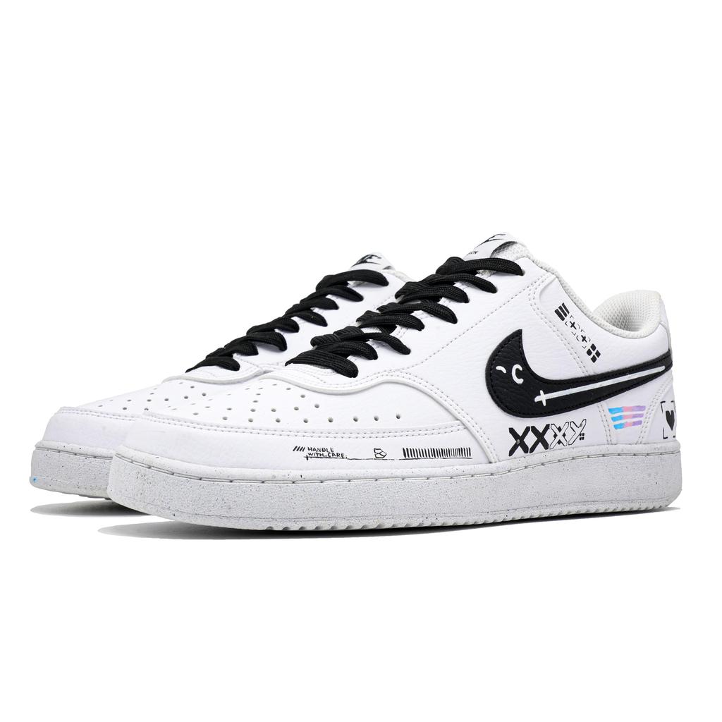 Nike Court Vision Low CSGO Print Collection 2.0 Low Top Skateboard Shoes Unisex Black White DH2987-101(Team241-CSgo2.0)