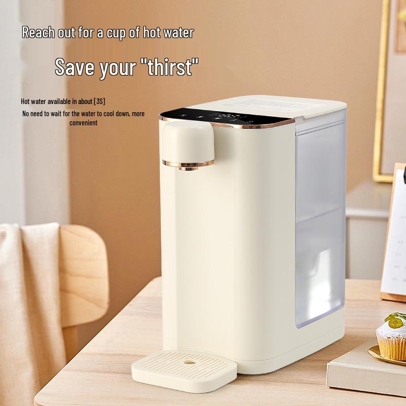 Mini Distributeur d'Eau Chaude Instantanée Intelligent: Purificateur d'eau de bureau portable avec chauffage rapide en 3 secondes, machine à boire directe 110V