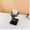 A95I-Electronic Scale Bracket Coffee Scale Rack Stainless Steel Waterproof Coffee Extraction Elevation Mounting Base Black