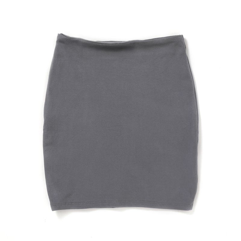 

Super Elastic High Waist Pure Color Bodycon Dress Silm Slimming Longer Leg Skinny Versatile Skirt Women s Skirt Summer Skirt Dark gray XS