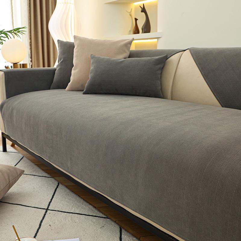 

Нескользящий чехол для дивана из синели: Универсальная, удобная для домашних животных и простая в уходе защита для дивана на все времена года 70x70cm темно серый