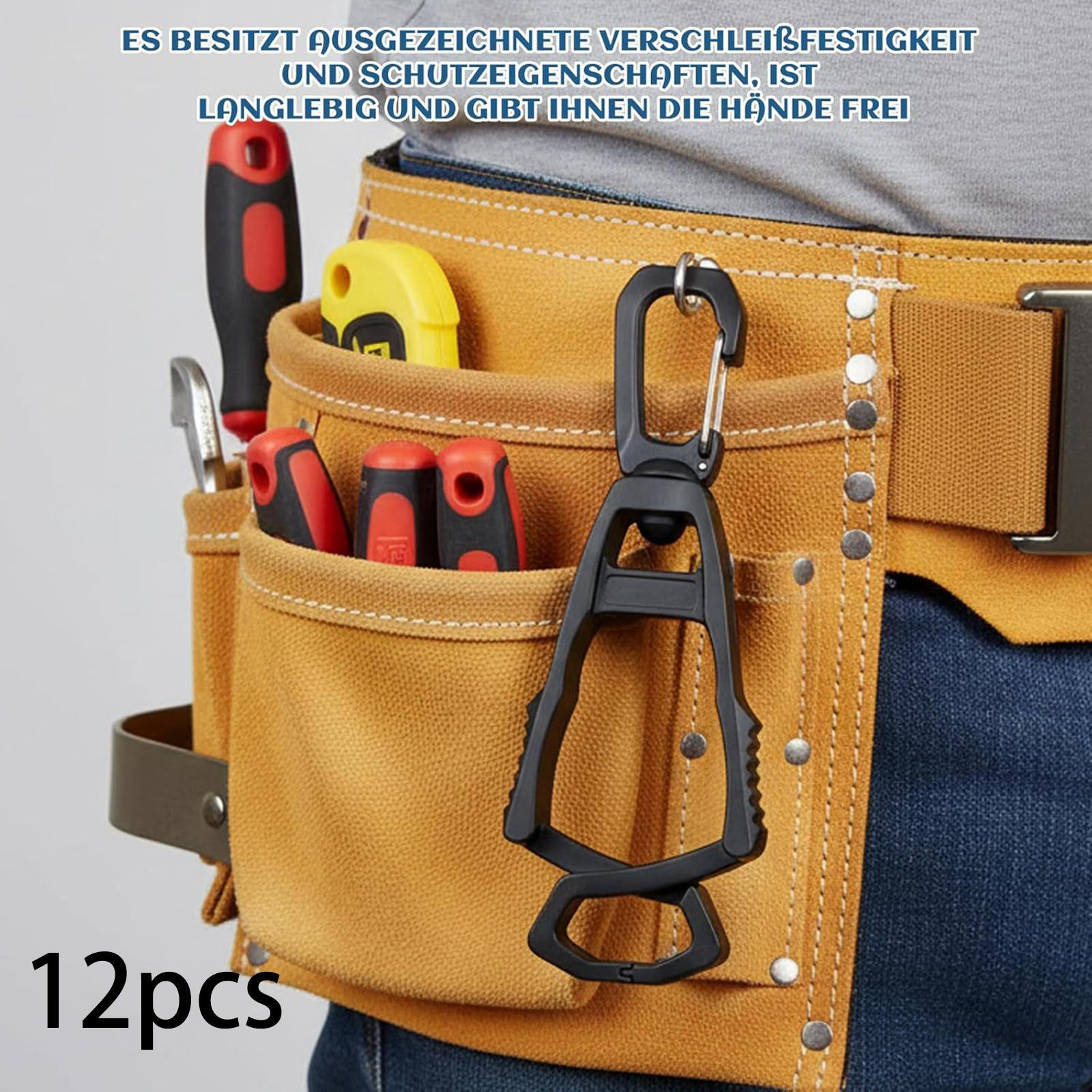 

12Pcs Outdoor Glove Clips Work Holders Keeper Multipurpose Hanger Clamp Black Improve