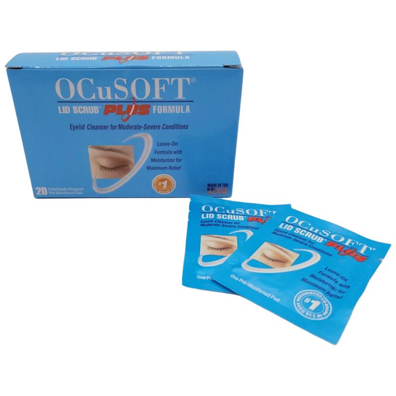 Ocusoft Lid Scrub Plus Nettoyant pour paupières 20 lingettes, 2 boîtes (Date d'expiration: Sep. 30, 2027)