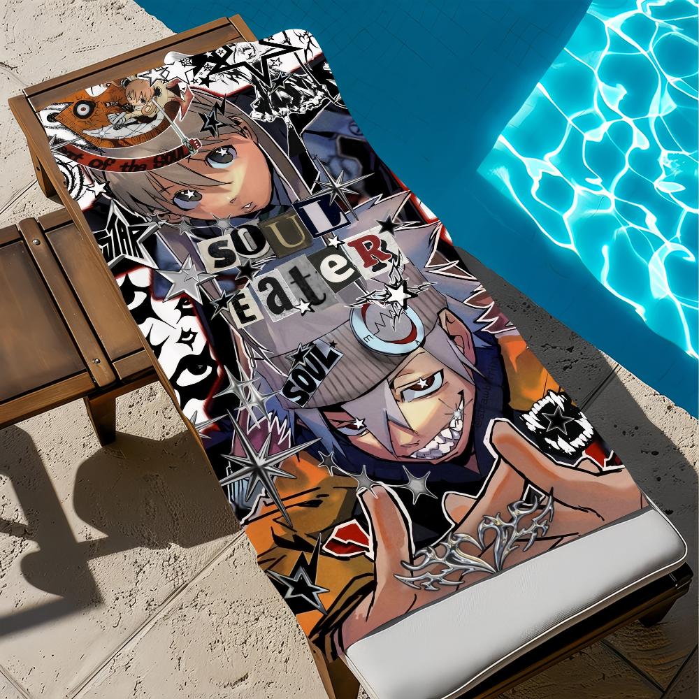 

S-Soul anime cute Towel Beach Quick Dry Soft E-Eater Pool Towels Gift for Travel Gym Shower Camping sports W30*H60(CM)