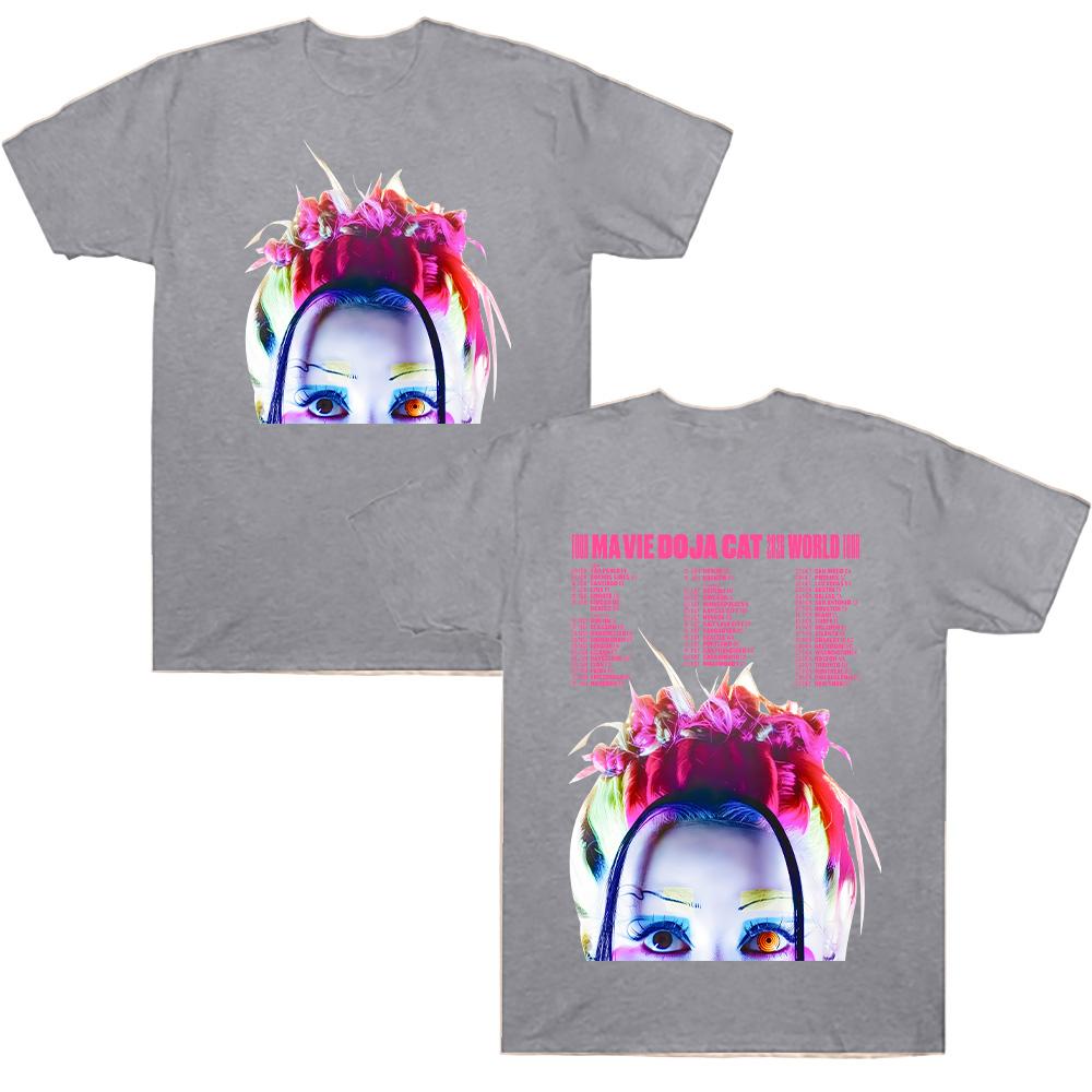 Doja Cat 2026 World Tour T Shirts Y2k Hip Pop Harajuku O-neck Casual Shirt Unisex Cotton Comfortable Casual Clothing