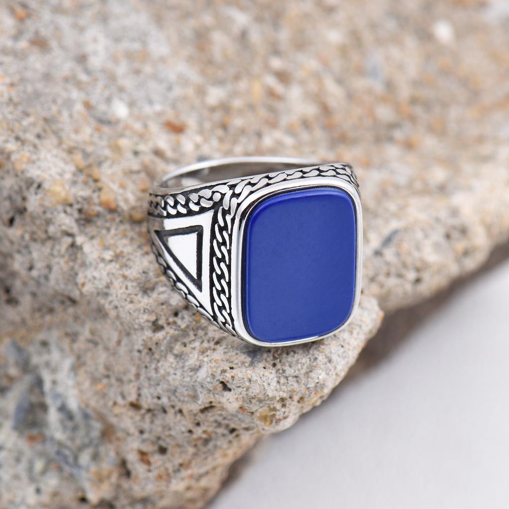 R3427 Men's High Quality 316L Stainless Steel Variety Onyx Rings Fashion Trend Jewelry