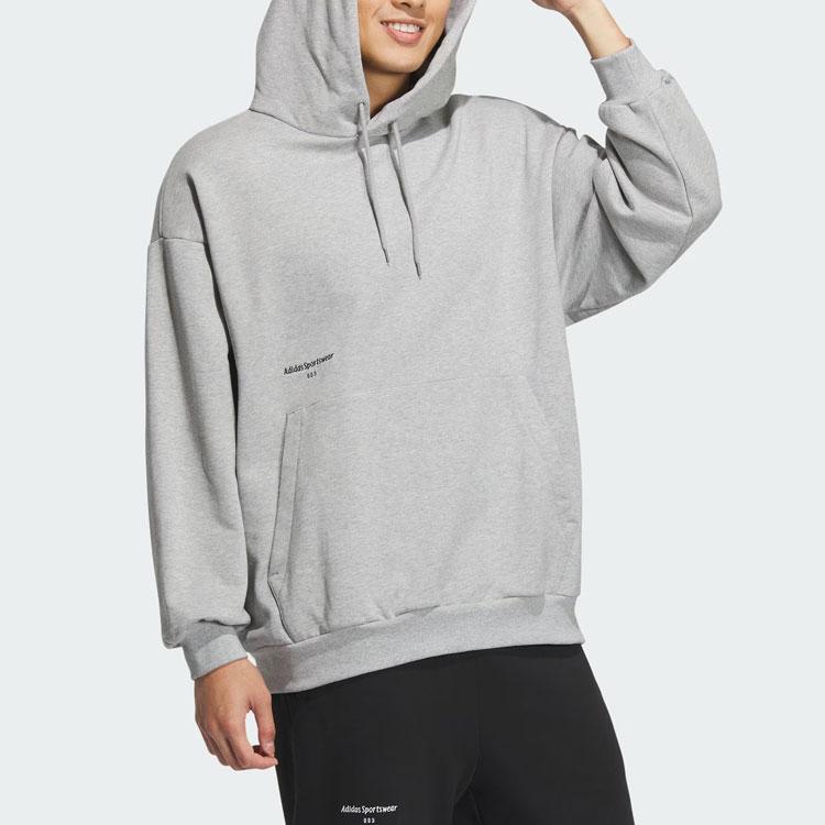 adidas Men's Small Logo Hoodie Medium Grey Heather IZ1607