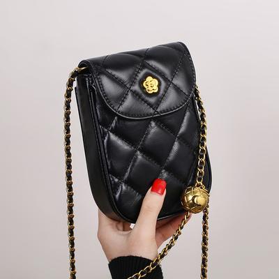 Nieuwe Veelzijdige Crossbody High-end Licht Luxe Ketting Mobiele Telefoon Mini Tas Echt Leer Dames Tas