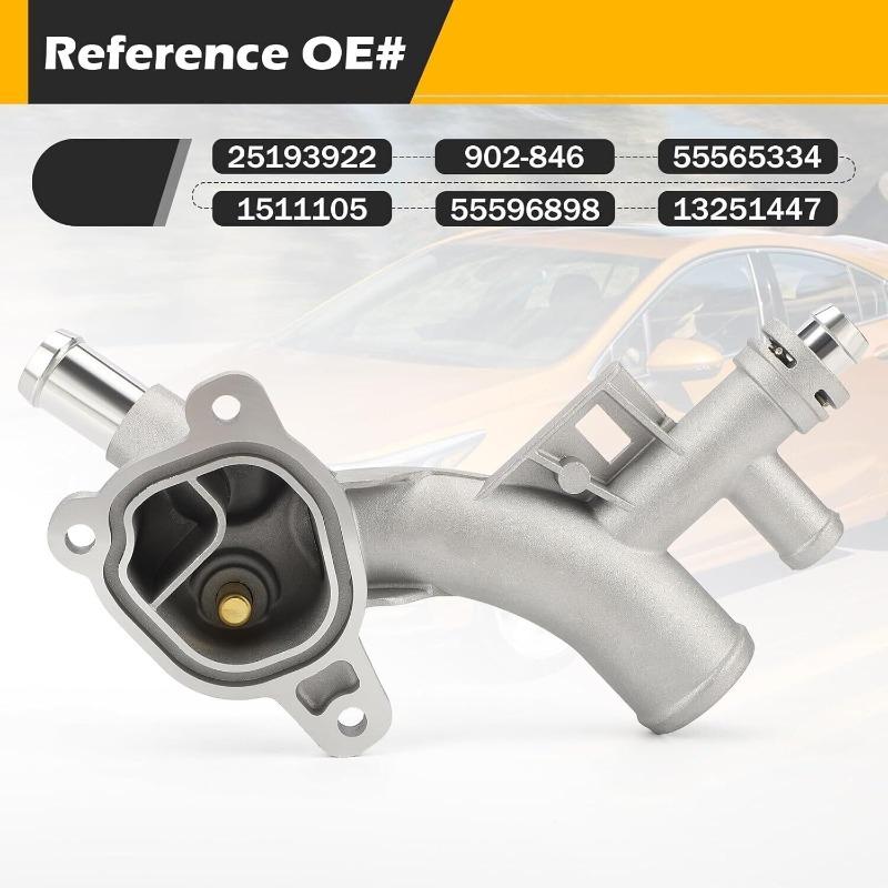 Aluminum Coolant Thermostat Housing Water Outlet & Inlet Hose For Chevrolet Cruze Sonic Trax Buick Encore 1.4L 25193922 55565334
