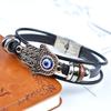 Fashion Palm Devil'S Eye Genuine Leather Bracelets For Women Men Jewelry Accessories Gift