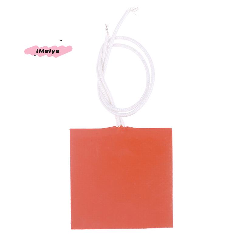 M-12V 10W Silicone Rubber Heating Pad Flat Heater Band Square Heated Bed Flexible Waterproof 3D Printer Glue Sticker Adhesive