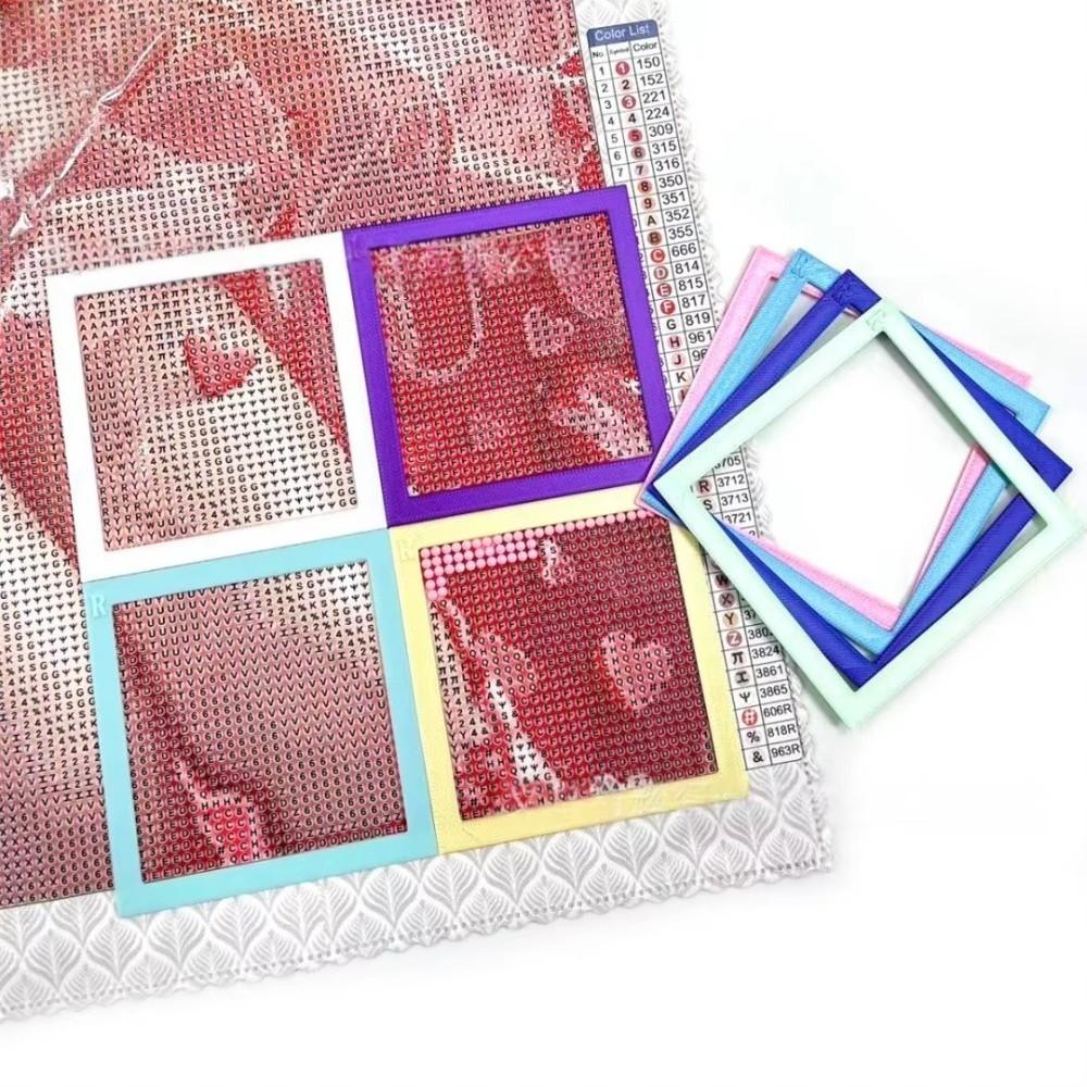 2Pcs DIY Grid Alignment Frames Multi-Specification Diamond Painting Guide Tool