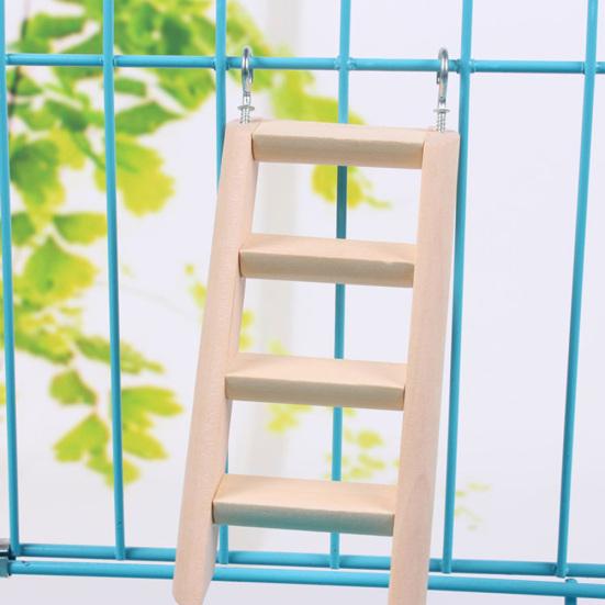 Wooden Climbing Ladder Hamster Guinea Pig Mouse Playing Toy Pet Cage Ornament