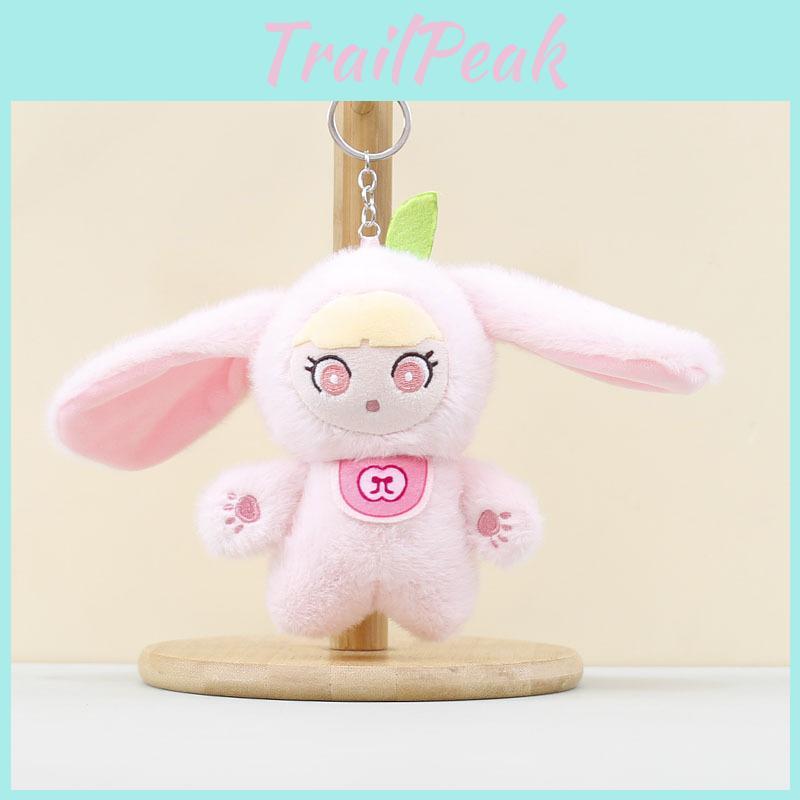 Transformative Bunny Plush Keychain Cartoon Dress Up Rabbit Toy And Keyring
