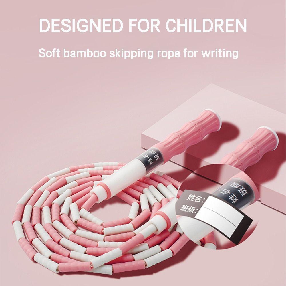 Signable Segmented Fitness Jump Rope 2.5 M Soft Bead Skipping Rope   Weight Loss Fitness