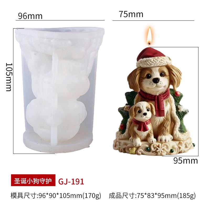 Christmas Pet Puppy Candle Silicone Mold DIY Craft Gift Making Tool