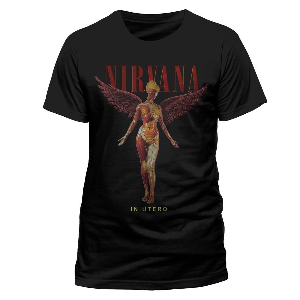 

26 Nirvana In Utero Kurt Cobain Licensed Rock Heavy Metal Tee T-Shirt Men Unisex T-Shirt M