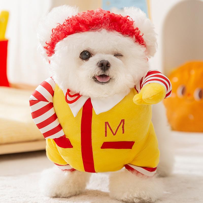 Puppy Dog Clothes Autumn and Winter Funny Two-legged Transformation Clothes Small Dog Bigbear Teddy Puppy Kitten Pet Clothing