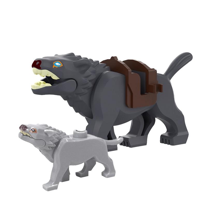 MOC Farm Zoo Animal Building Blocks Crocodile Shark Dolphin Chimpanzee Cow Leopard Educational Game Accessories Bricks Kids Toys