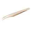 Stainless Steel Eyelash Tweezer Professional Lash Extension Tweezer Application for Nail Pearl Golden Dolphin Tweezer
