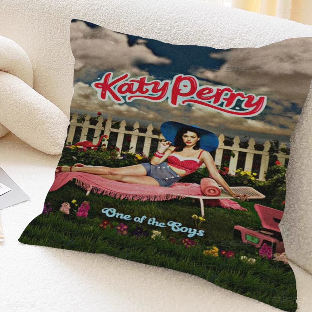 K-Katy Hot Singer P-Perry Cushion Cover Car Throw Pillow Case For Sofa Car Christmas Gift 40x40cm 45x45cm