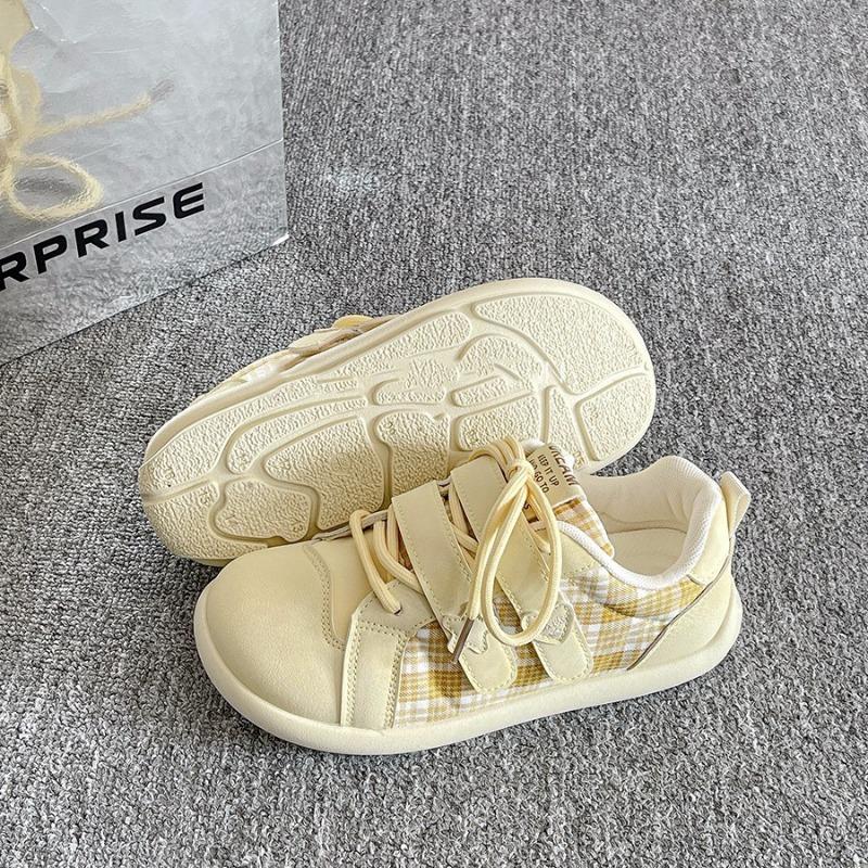 

Spring and summer new dopamine board shoes women s casual shoes leather Velcro lace-up niche sports shoes 40 жёлтый