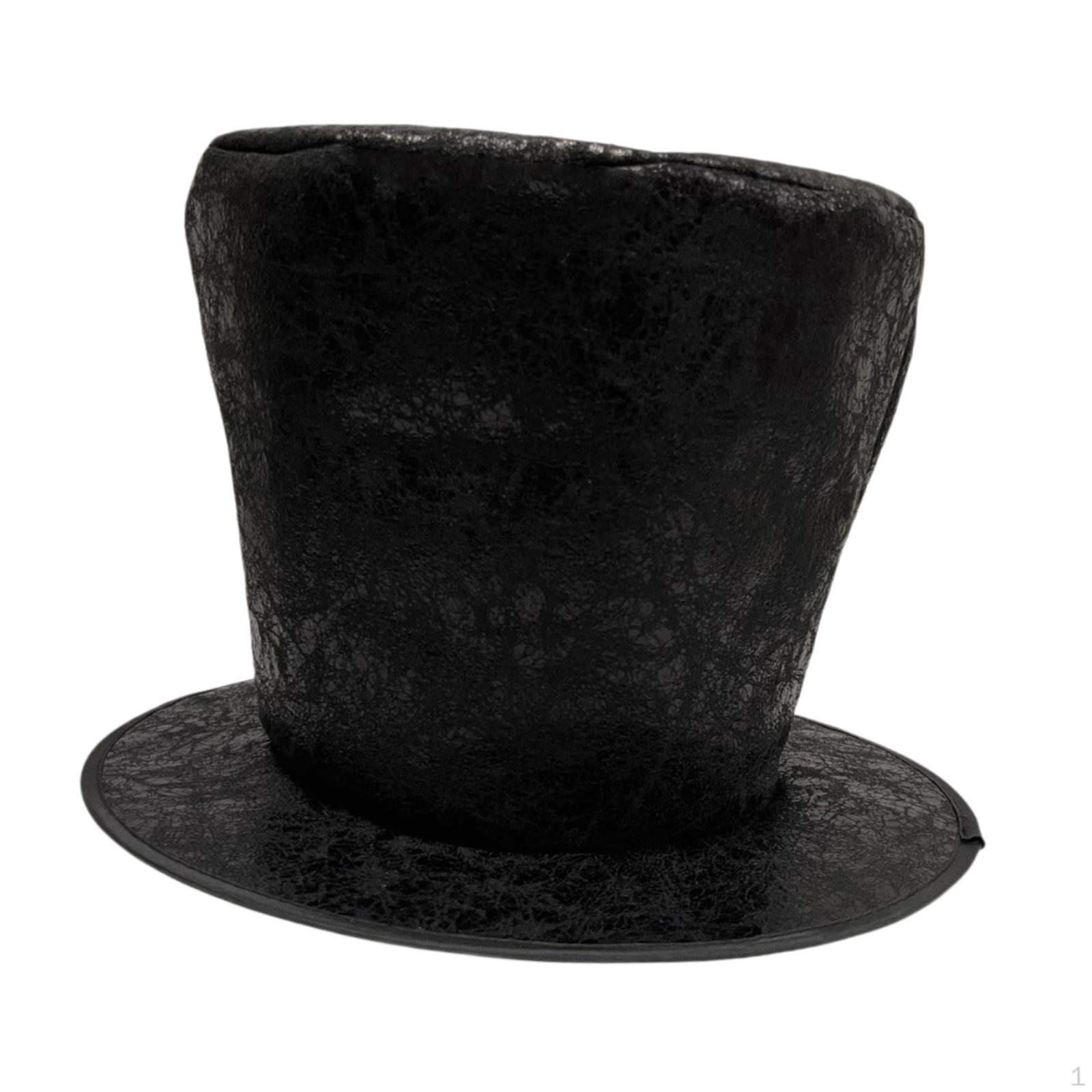 

20см Стімпанк Капелюх для Косплею Та Шоу Black Suede