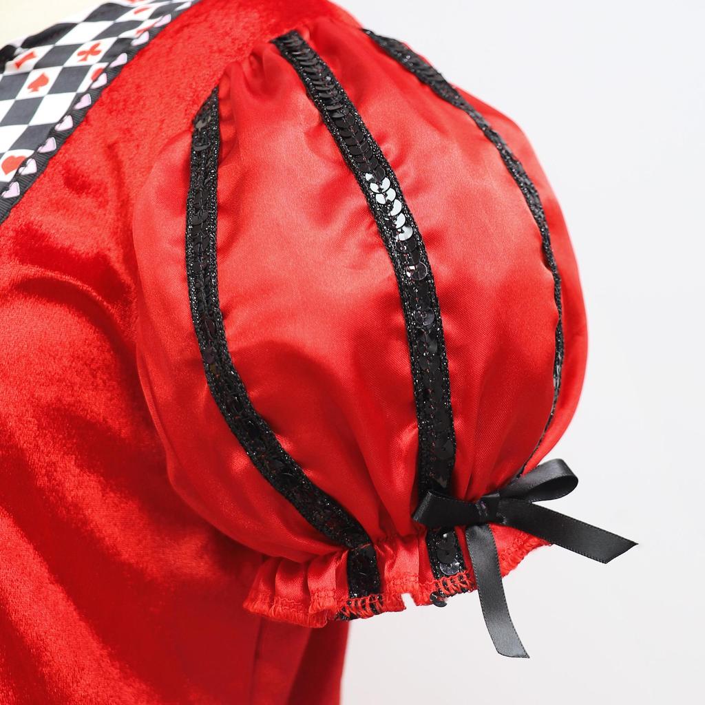 Dívčí anime cosplay šaty Srdcová královna