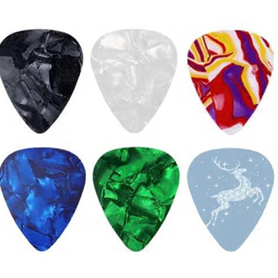 Guitar Picks Advent Calendar 2025 24-Day Countdown with 20 Guitar Picks 2 Oud Picks Faux Leather Pick Holder Metal